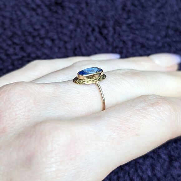 10k solid gold converted stickpin ring - Picture 3 of 3